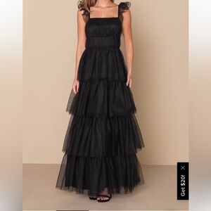 Lulu's Black Maxi Dress